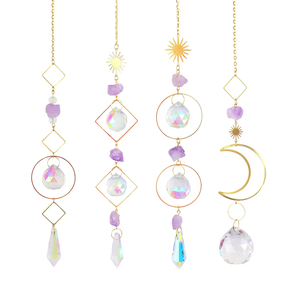 Crystal Windchimes Sun Catchers Diamond Hanging Rainbow Chaser Garden Window Wedding Curtain Chandelier Home Decor Wind Chime sun catcher,crystal pendant,sun catchers,window ornament