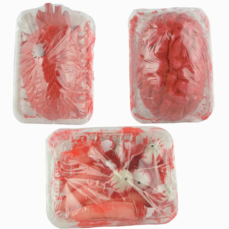 Faux Intestins Réalistes Avec Plateau – Accessoire Halloween Effrayant, Silicone, Pour Maison Hantée Ou Farce