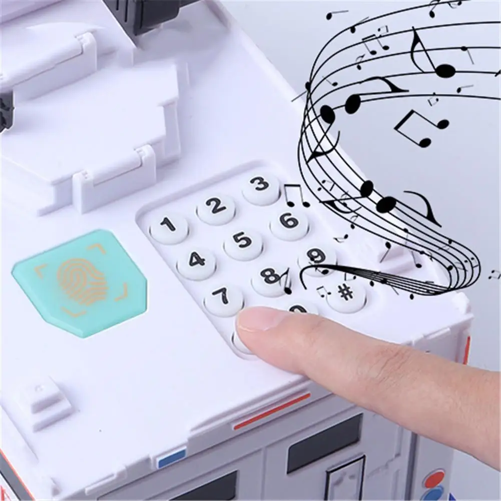 Multifunctional Car Piggy Bank Voice Switching Police Car Model Piggy Bank Kids Educational Toy Perfect Gifts 4