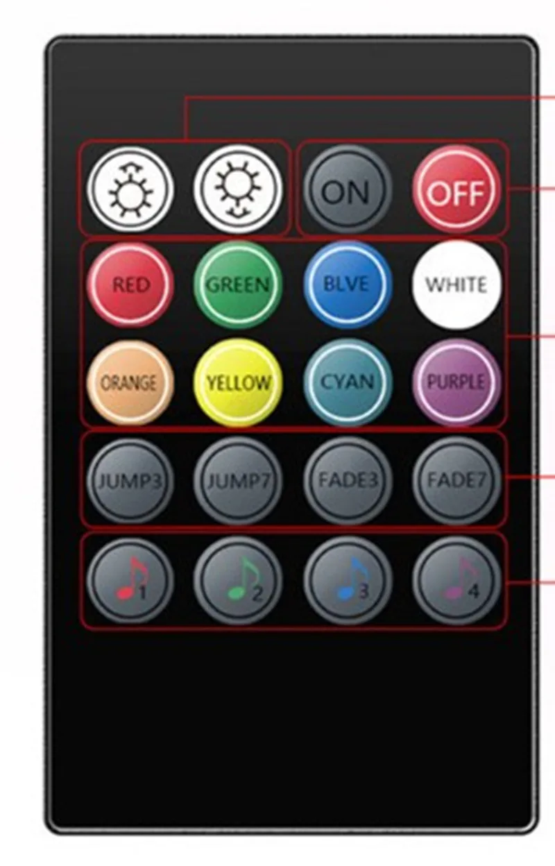 DC12V 5050 一拖四RGB氛围灯4_副本