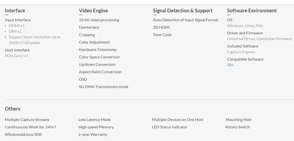 Pro capture hdmi feature