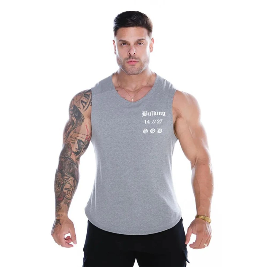 Men Tank Tops Bodybuilding Stringer Fitness Singlets Gyms Clothing Mens Sleeveless Shirt Vest debardeur homme ropa de hombre