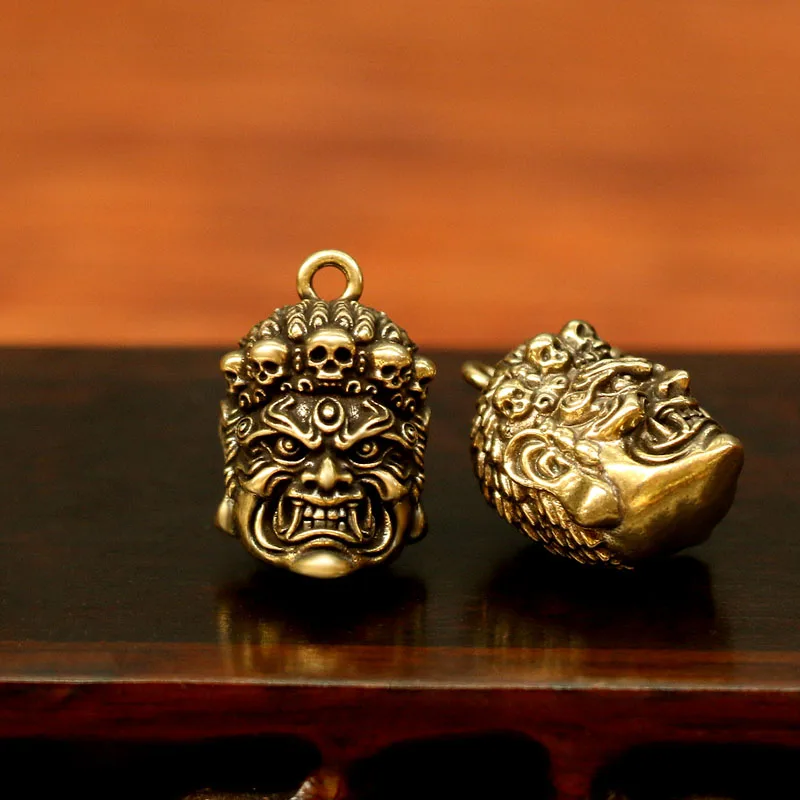brass buddha head pendants (20)
