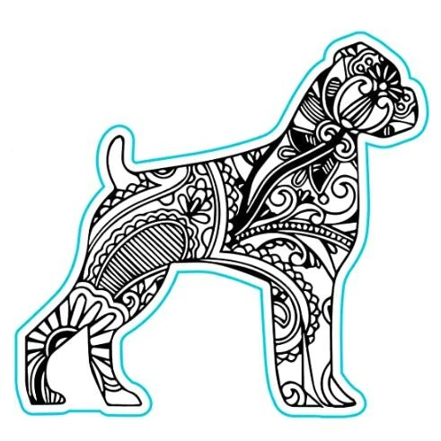 

DAWASARU Dog Breed Vinyl Decal-Perfect Pet Owner Gift Interesting Creative Car Sticker Cover Scratch Accessories Decal 13*12 CM