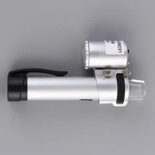 Лупа микроскопа Лупа новая 60X функция чтения ручка микроскоп Лупа серебро