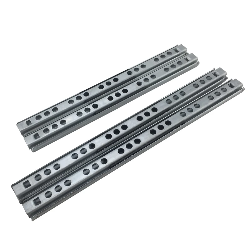 

1Pair Drawer Steel Ball Rail Slide Drawer Slide Ball Guide Two Sections 17mm Wide Steel Fold Furniture Hardware Fittings