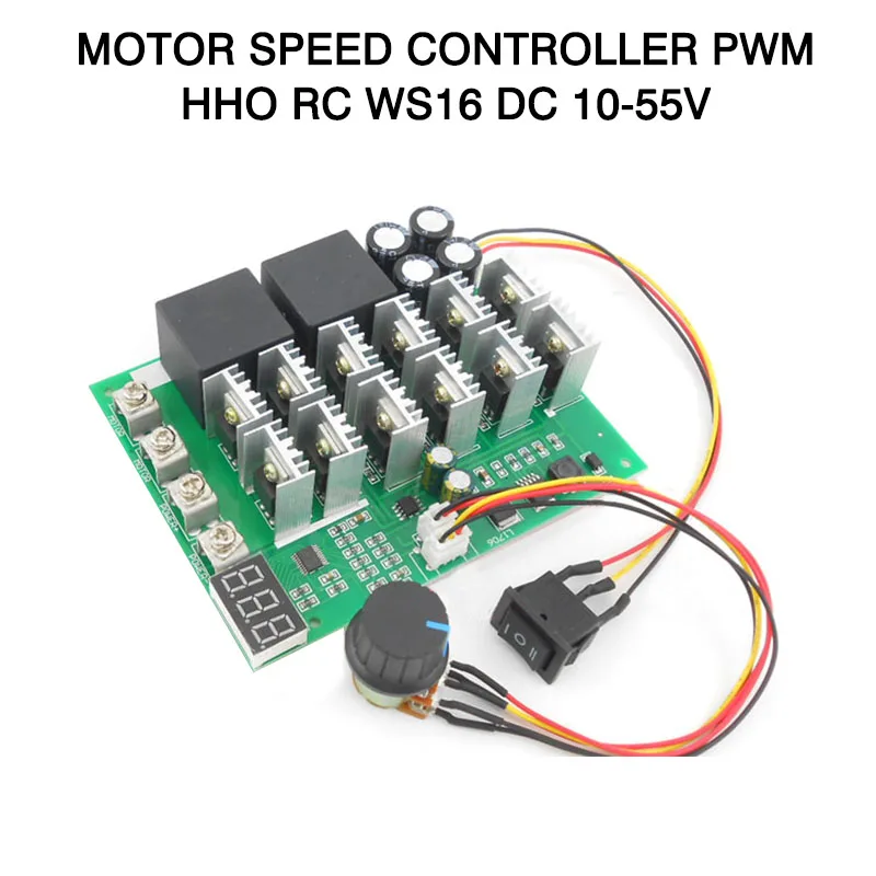 Контроллер скорости двигателя постоянного тока PWM HHO RC WS16 DC 10-55 в 12 В 24 в 36 в 48 в 55 в 100A аксессуары для мотора бытовой техники Новинка