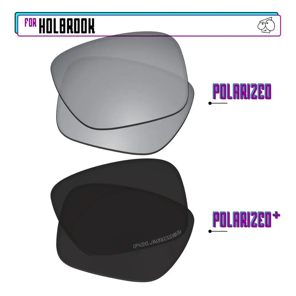 

EZReplace Polarized Replacement Lenses for - Oakley Holbrook Sunglasses - Blk P Plus-SirP Plus