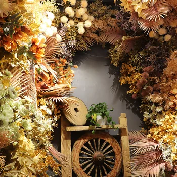 

High-End Wedding Imitation Flowers Home Outdoor Party Decoration Fake Flower Hotel Lobby Ceiling Flower Row Bridal Bouquet Whole