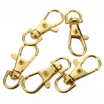 

Gold Tone Metal Handbag Strap Ornament Swivel Snap Hook 5 Pcs