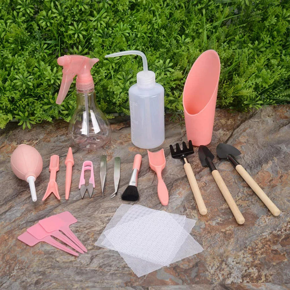 Garden Planter Kit Succulent Planting DIY Tool Set Transplant Seedling Tool Bonsai Fertilizer Drilling Transplanting 12 Pcs/set