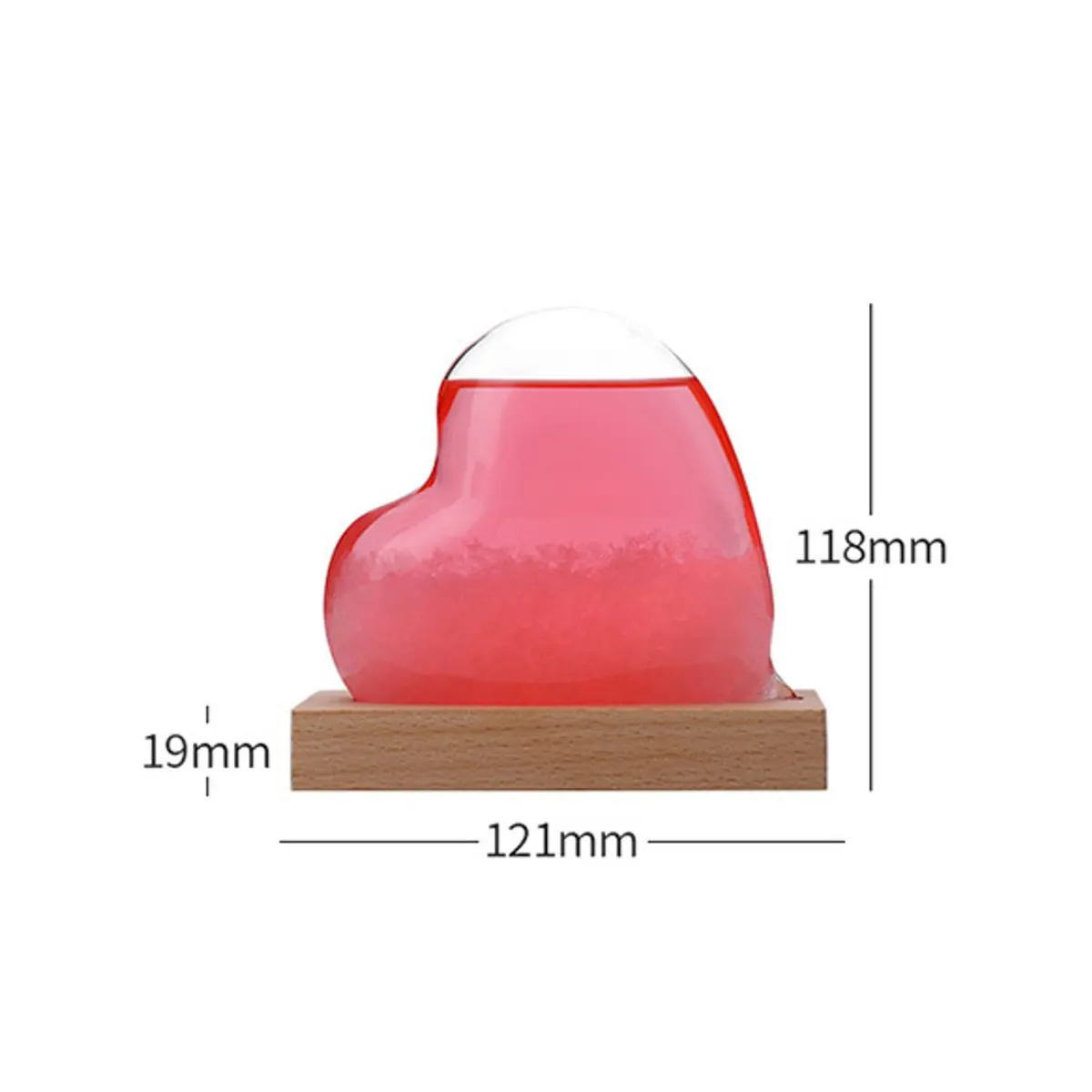 

Hot Weather Forecast Glass Barometer Crystal Drops Heart Shape Weather Monitor Bottles Desktop Home Decoration Ornaments Valenti