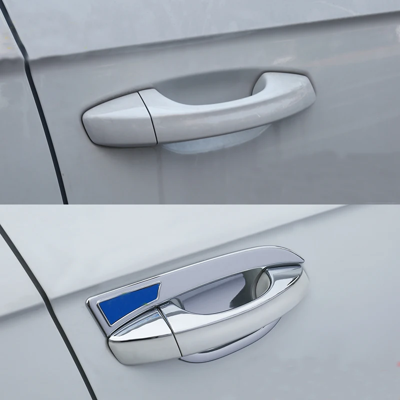 Lsrtw2017 for Volkswagen Vw T-roc Car Door Bowl Panel Trims Chrome Decorative Interior Accessories