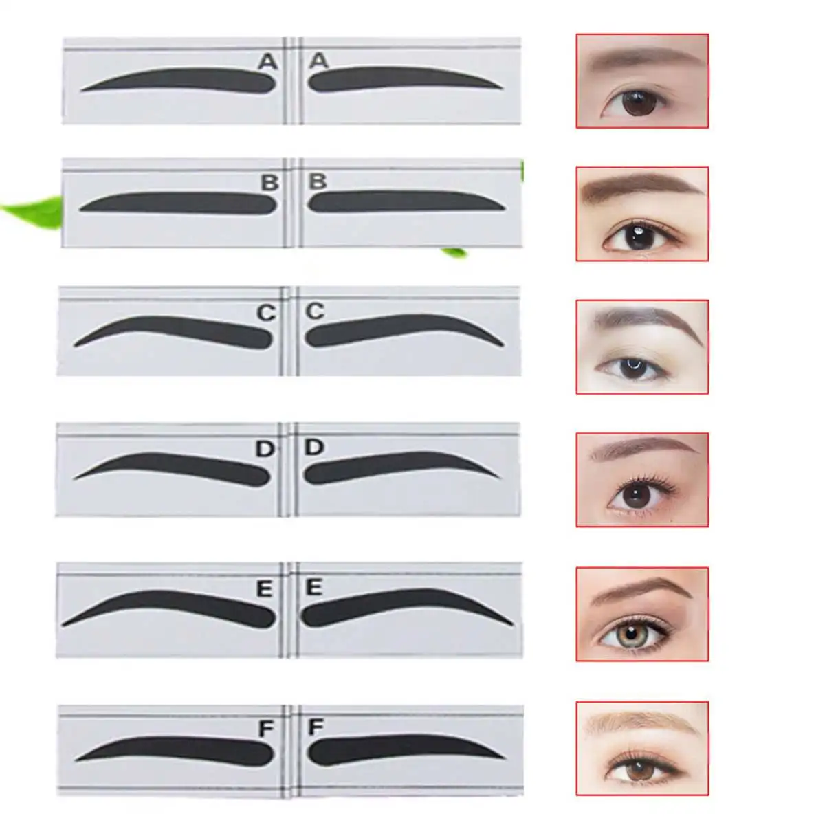 

DIY Tattoo Locating Ruler Free Magnetic European one-word Eyebrow Card Eyebrow Artifact Auxiliary Make up Drawing Guide New