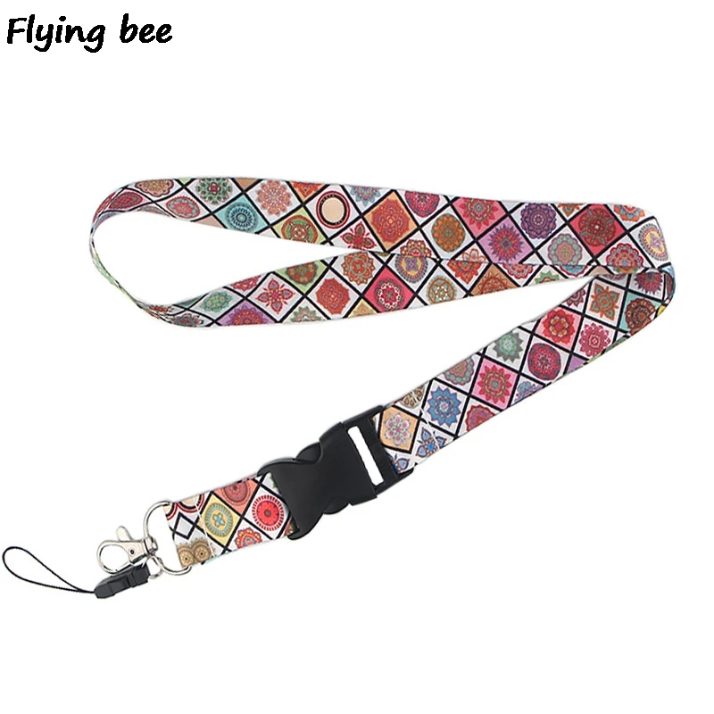 

Брелок Flyingbee в стиле ретро, мультяшный креативный шнурок для телефона, модный ремешок на шею для ID карт, ключей для телефона, X0473