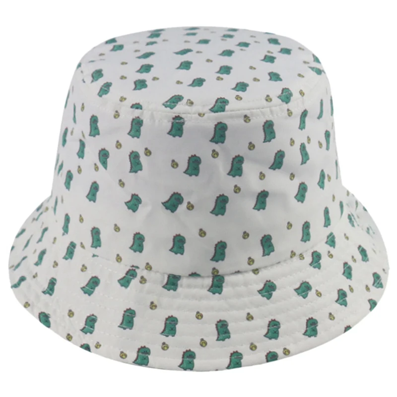 

Fashion Small Dinosaur Print Basin Hat 2020 New Women And Men Sun Hat Korean Style Cute Outdoor Thin Fisherman Hat Unisex