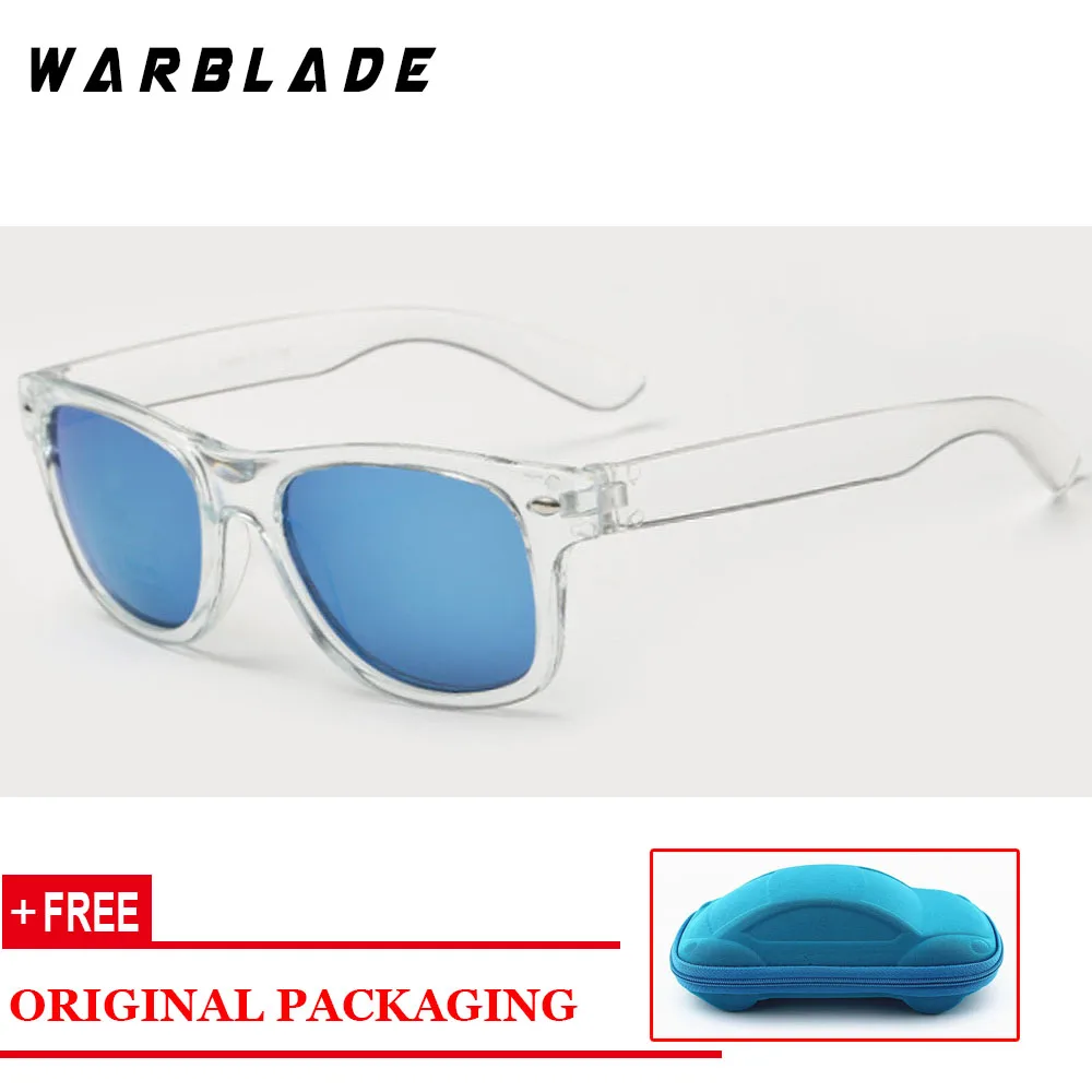 clear blue bluecase WarBLade модные детские солнцезащитные очки с защитой от УФ-лучей, Детские крутые солнцезащитные очки, защитные очки для путешествий, для мальчиков, UV400, oculos de sol - Цвет линз: clear blue bluecase