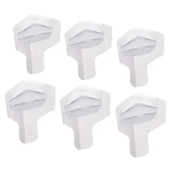 

Adults Kids White Disposable Handheld Face Mask Industrials Non-woven Fabric Table Manners Mask Protective Mask
