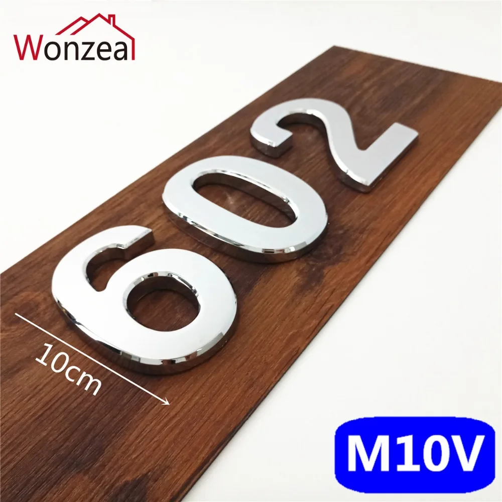 M10V亮银10cm塑料门牌=d混合602