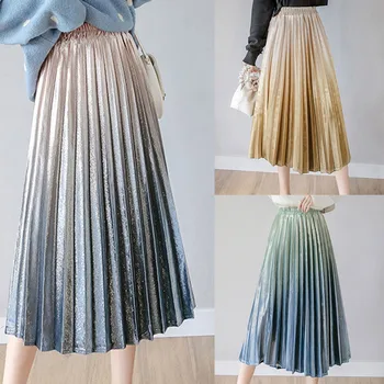 

skirts womens High Waist A-Line Spring and summer Casual Long Fit Fashion Women Skirts faldas mujer moda 2020 юбка женская