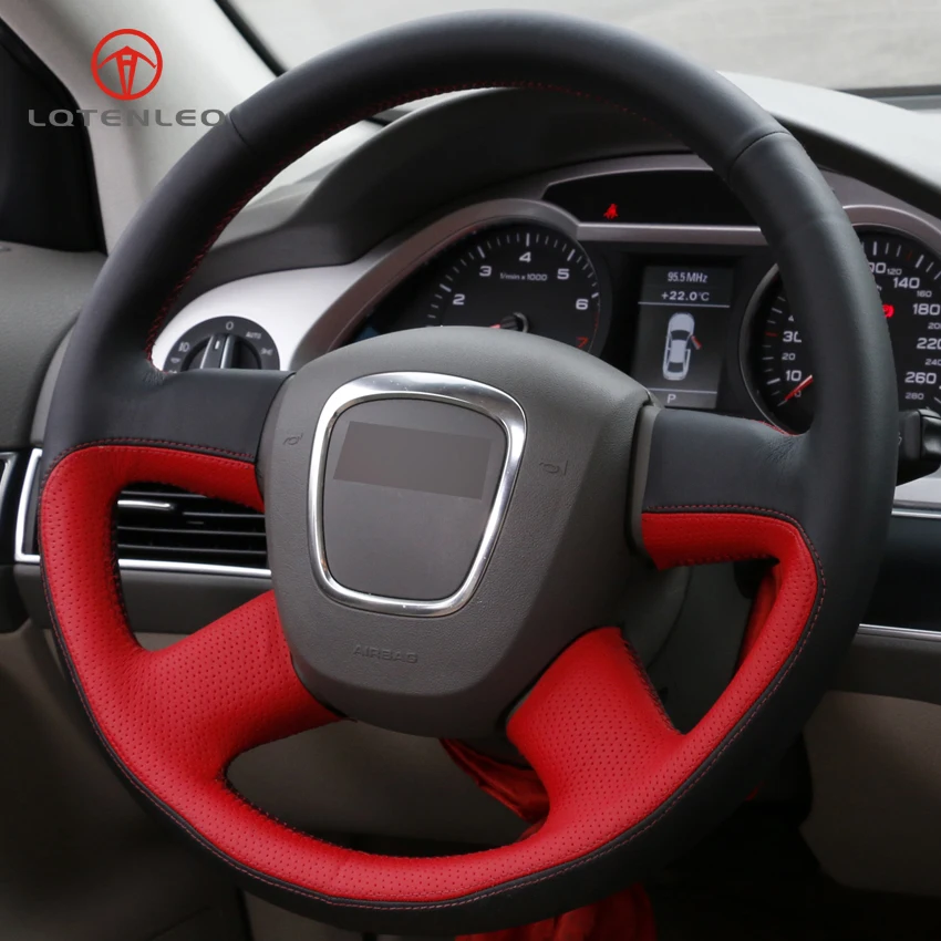 LQTENLEO искусственная кожа для Audi A3 2006 2013 A8 S8 2010 Q5 2008 2012 Q7 2005 2011|diy car steering wheel|car wheel