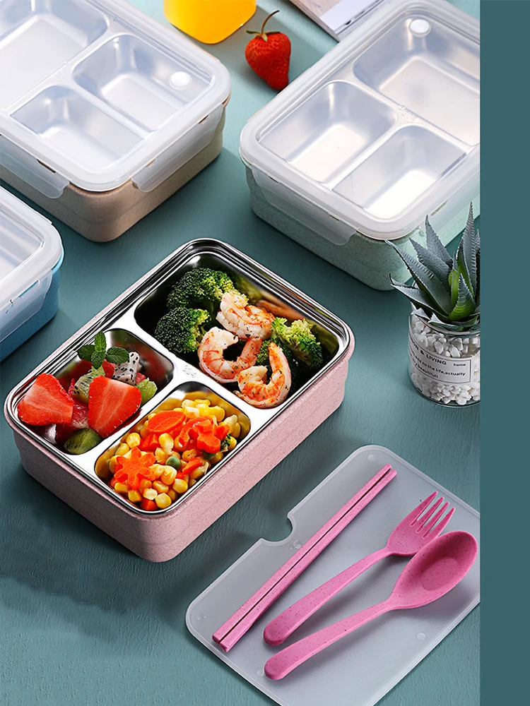 stainless bento lunch box set (2)