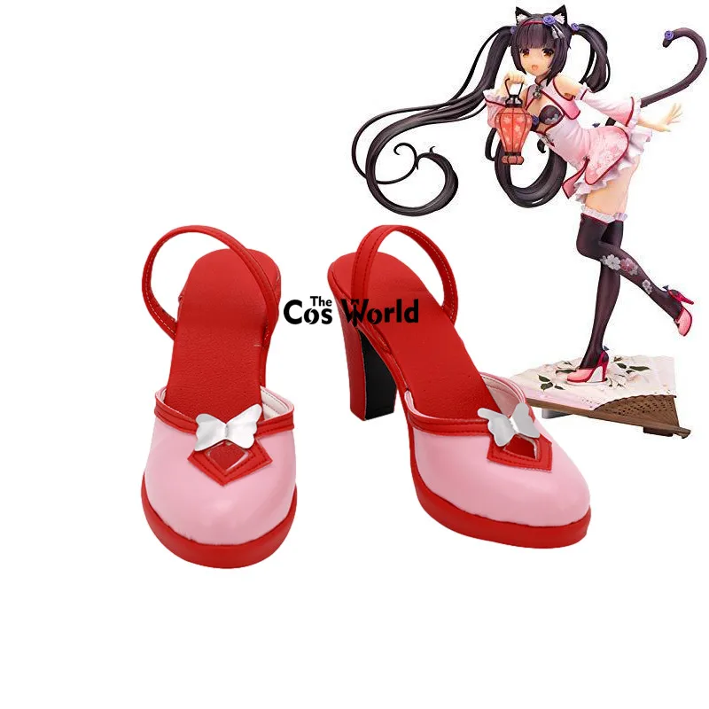

NEKOPARA Nekomimi Paradise Chocola Cheongsam Anime Games Customize Cosplay High Heels Shoes