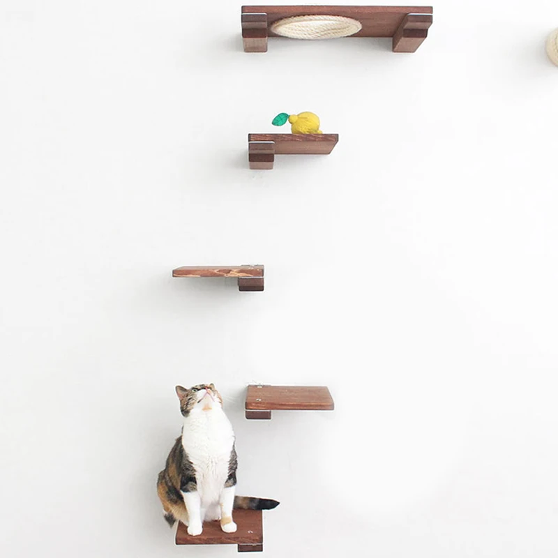 

Wall-mounted Cat Step Hammock Cat Tree Climbing Step Play House