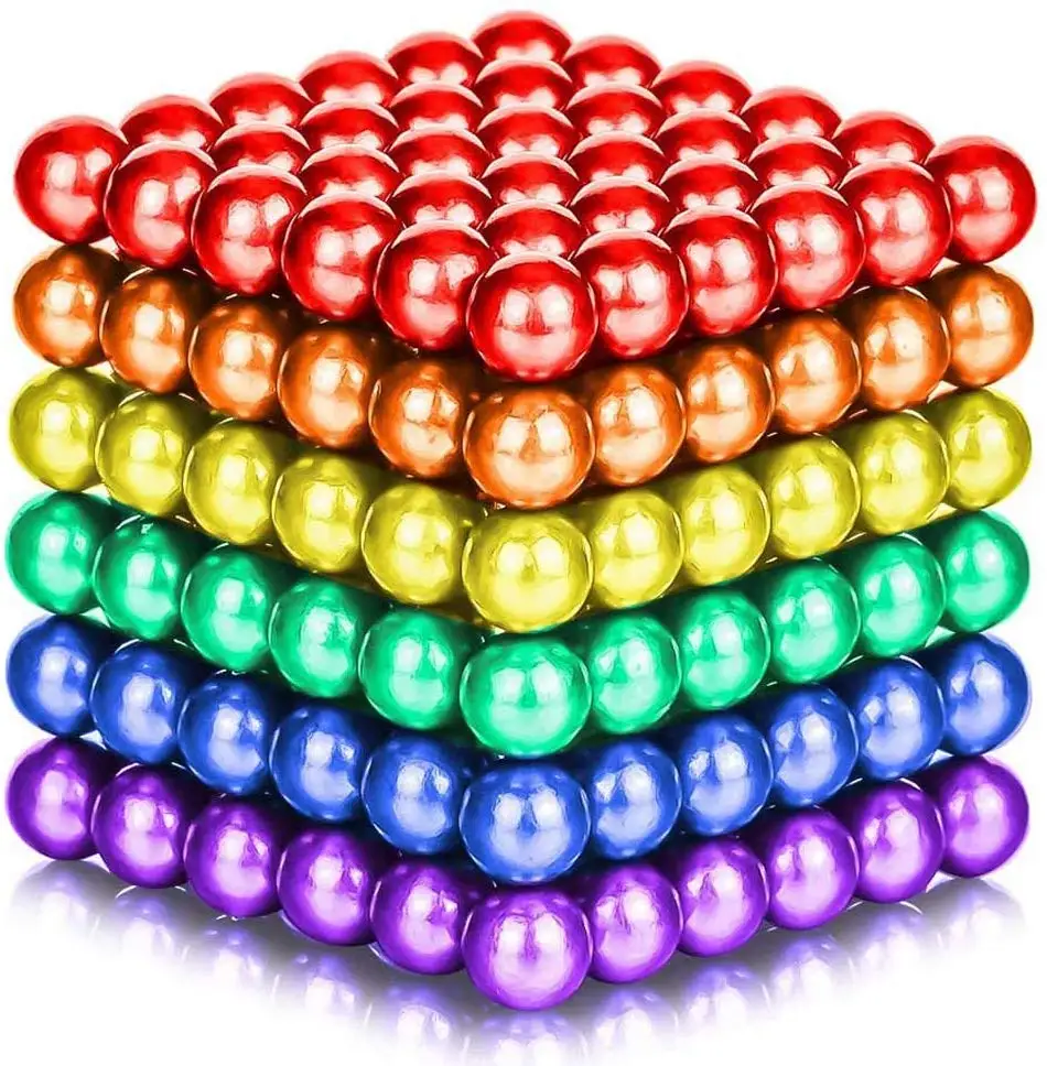 

8 colors 5MM Magnets Sculpture Building Magnetic Blocks Fidget for Stress Relief Intelligence Development Office Toy for Adult