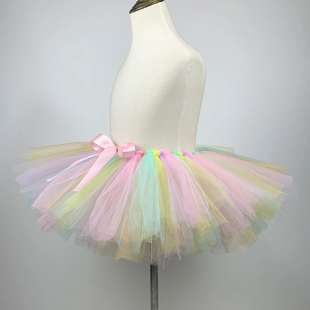 Pastel Unicorn Tutu Skirt Baby Girls Birthay Party Tutu Kid Ballet Dance Tulle Skirt Children Unicorn Costume Carnival Holiday elvira costume