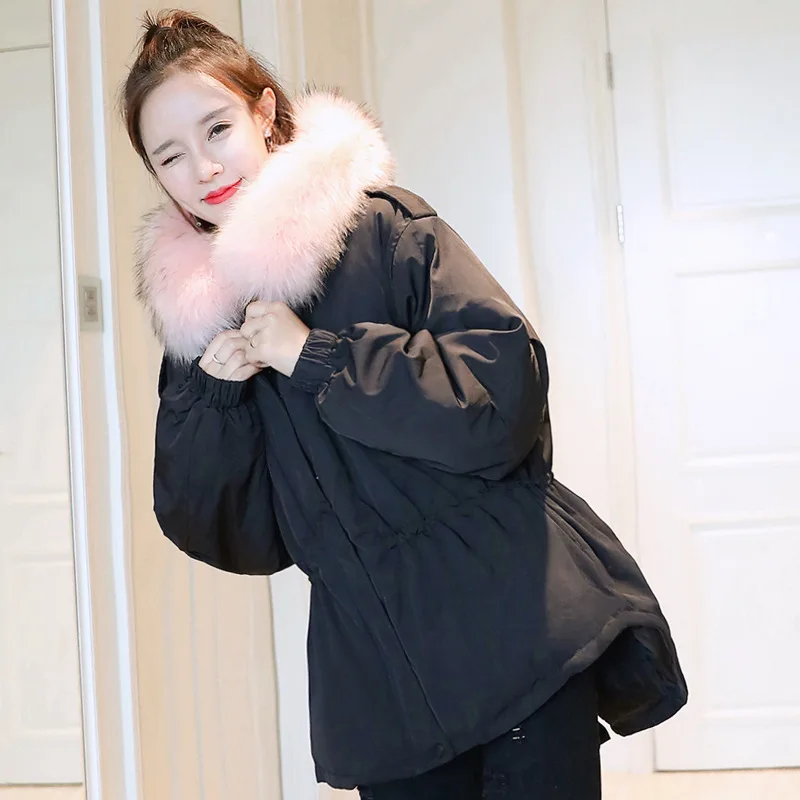 new women's long sections Nagymaros collar women thick coat 930