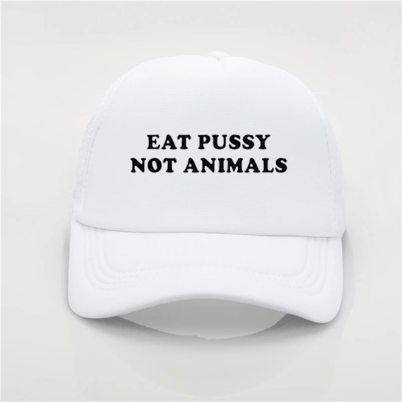 Eat Pussy шапка с сеткой eat pussy ее vegan печать бейсболка Мужская wo мужская летняя Трендовая шапка новая Солнцезащитная шляпа пляжный козырек шляпа