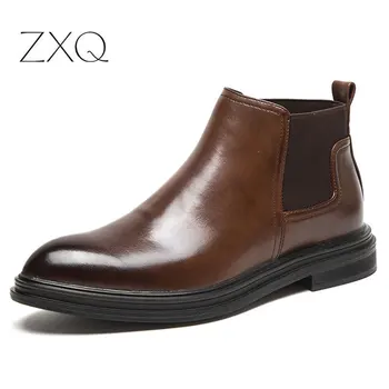 

2020 Winter Chelsea Boots Men Leather Shoes Men Ankle Boots Fashion Brand Autumn Winter Male Footwear