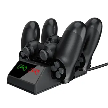 

Dual Charging Dock Led Light Display Charger for PS4 Wireless Game Controller L41E