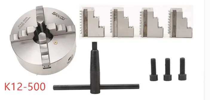 

SAN OU K12-500 High Accuracy 4-jaw self-centering chuck For Mechanical Lathe For Drilling Milling Machine