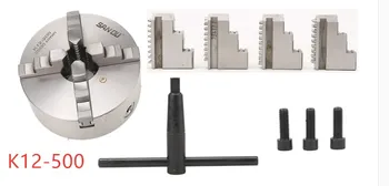 Best SAN OU K12-500 High Accuracy 4-jaw Self-centering Chuck For Mechanical Lathe For Drilling Milling Machine