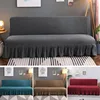 Armless Folding Sofa Bed Cover Stretch Slipcovers 3 Seater Without Armrest Sofa Covers for Living Room Universal Couch Cover 1