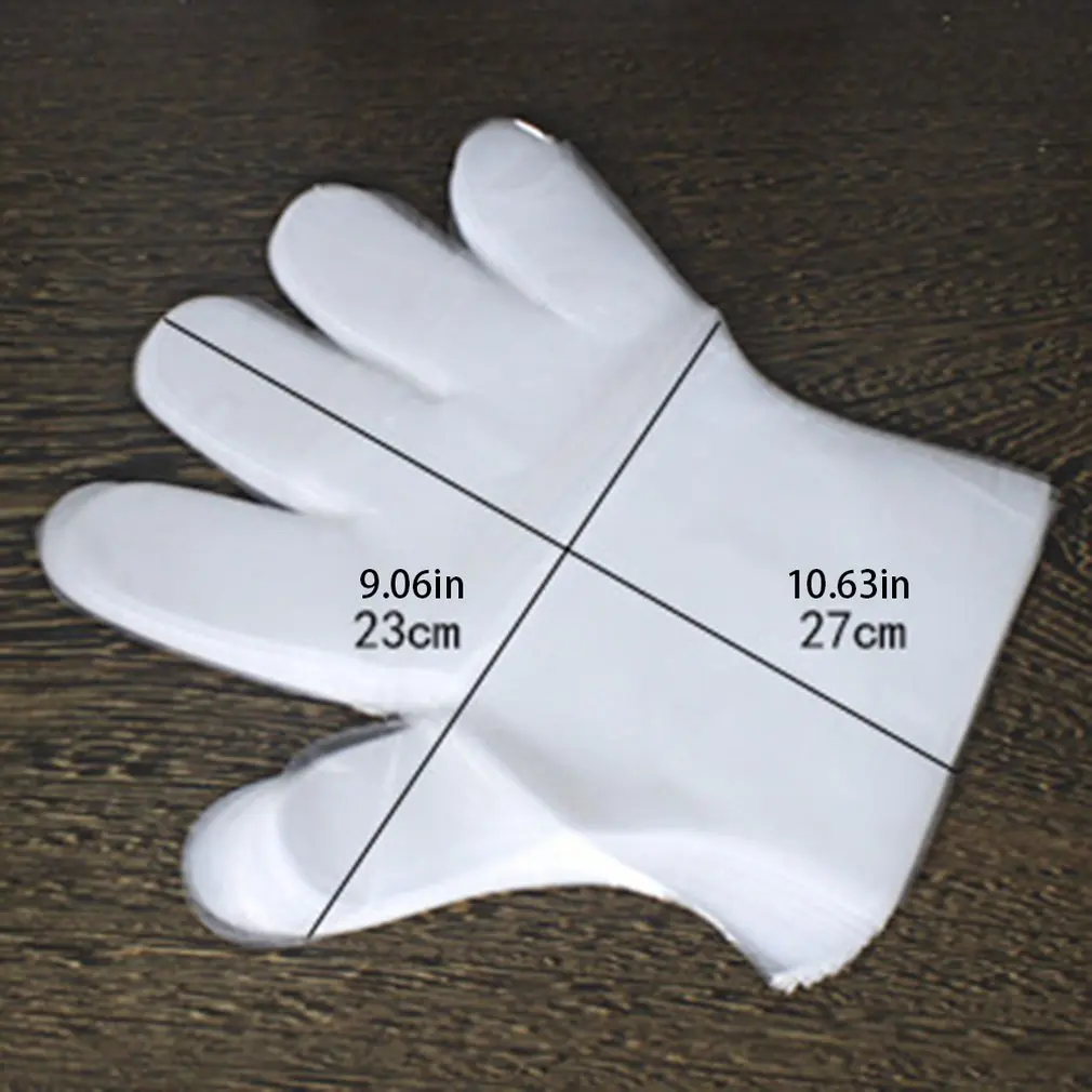 Thick Disposable Glove Transparent Bakery Cleaning Health PE Environmentally Friendly Film 100 Pieces Plastic Glove