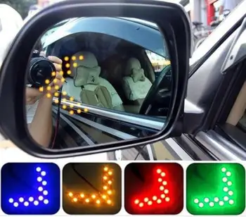 

2020 New 14 SMD LED Arrow Panel For Car Rear View Mirror Indicator Turn Signal Light Car Accessories On-board Arrow Lights #PY10