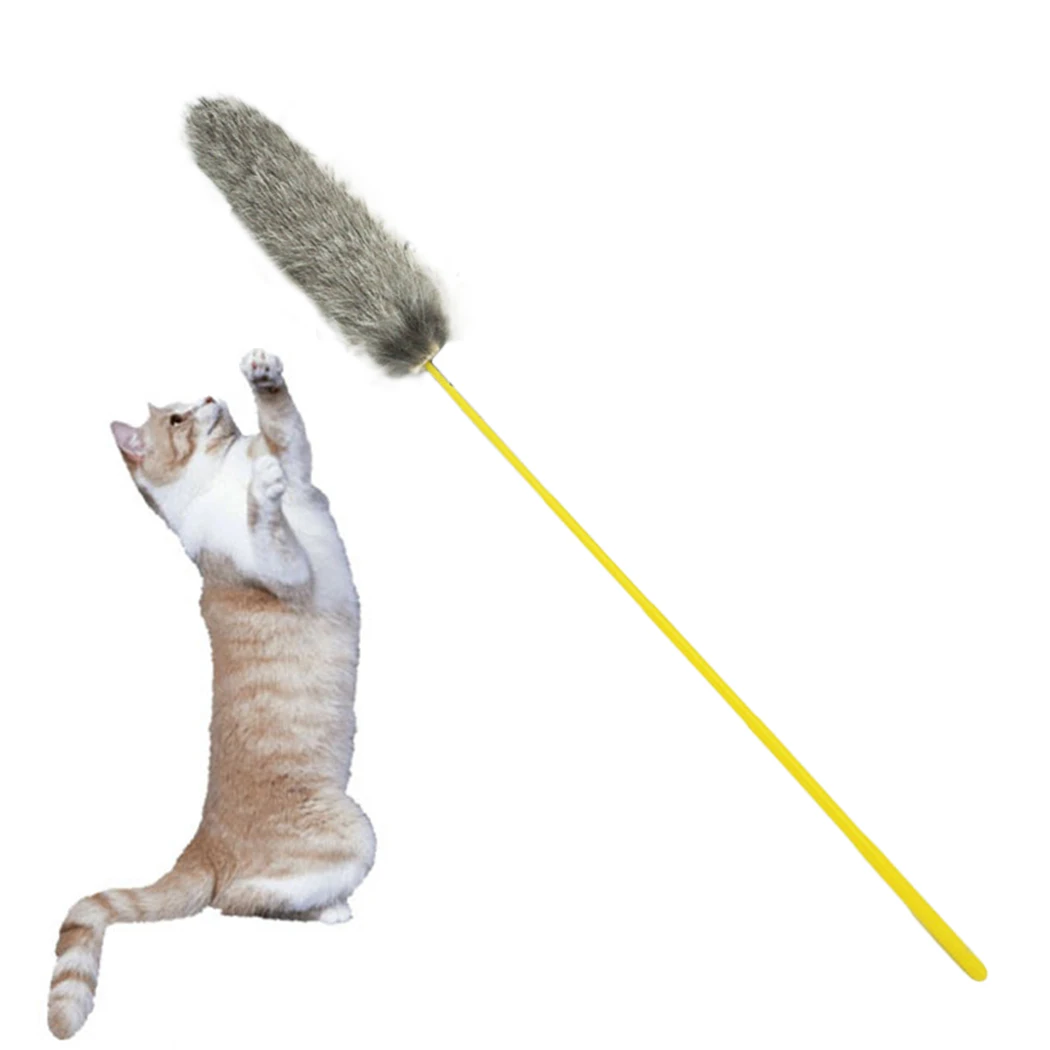 Legendog забавный кот-Прорезыватель игрушки пушистые искусственные волосы кошачья интерактивная игрушка кошачья палочка игрушка для котенка товары для домашних животных дропшиппинг - Цвет: 3
