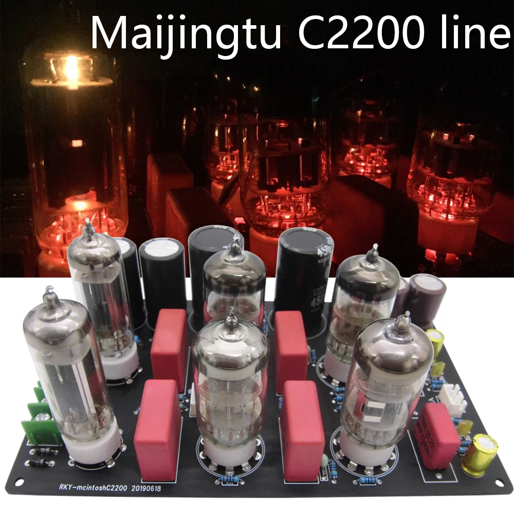 

C2200 Tube Preamplifier 6H2N 6H3N Tube Compatible with 6N3 5670W 6N1 6N4 12AX7 12AU7 12AT7 ECC83 ECC82 Pre-finished Board DIY