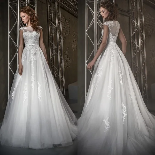 vestido de noiva robe de Mariage Кепки, без рукава, Кружевная аппликация, свадебное платье платья для матери невесты