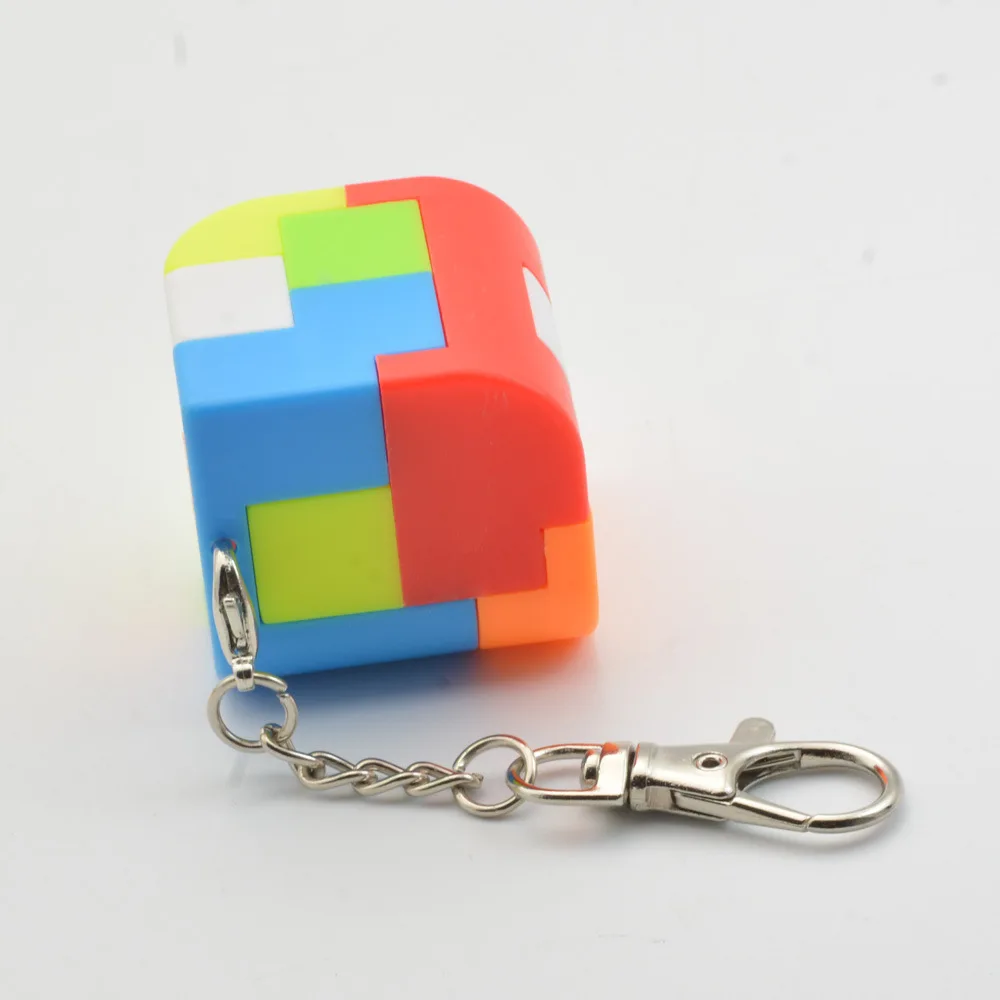 keychain cubes 5 LeFun строительные блоки брелок Мини Волшебные кубики быстро ультра-гладкие специальные формы украшения скорость головоломки кубики детские игрушки подарок - Цвет: keychain cubes 5