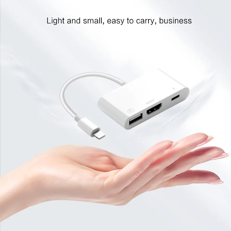 Адаптер USB OTG для iPhone iPad iOS13 адаптер Lightning на 3 0 U диск мышь клавиатура конвертер