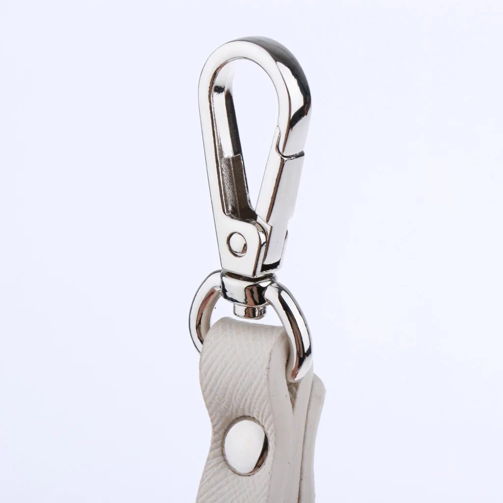 Wristlet Strap Leather Wrist Bag Strap Replacements Keychains for Clutch Purse Cellphone Hand Strap with Silver Buckle