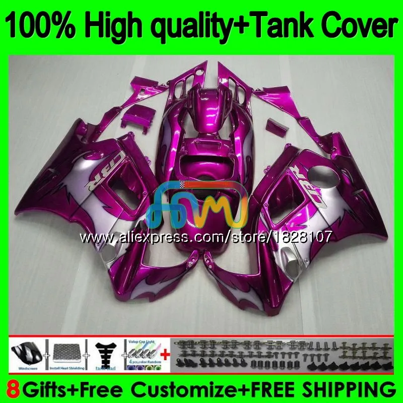 F2 Fairings+Tank For HONDA 600CC CBR 600F2 CBR 600 FS 91 92 1991 1992 1BS.232 CBR600 F2 CBR600F2 93 94 1993 Rose silvery 1994