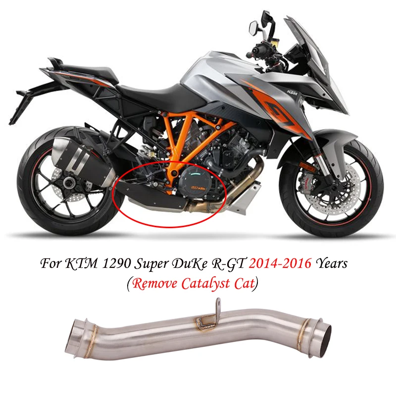 Выхлопная труба для мотоцикла средняя из нержавеющей стали 1290 SUPER DKUE R-GT 2014 2015 2016 |