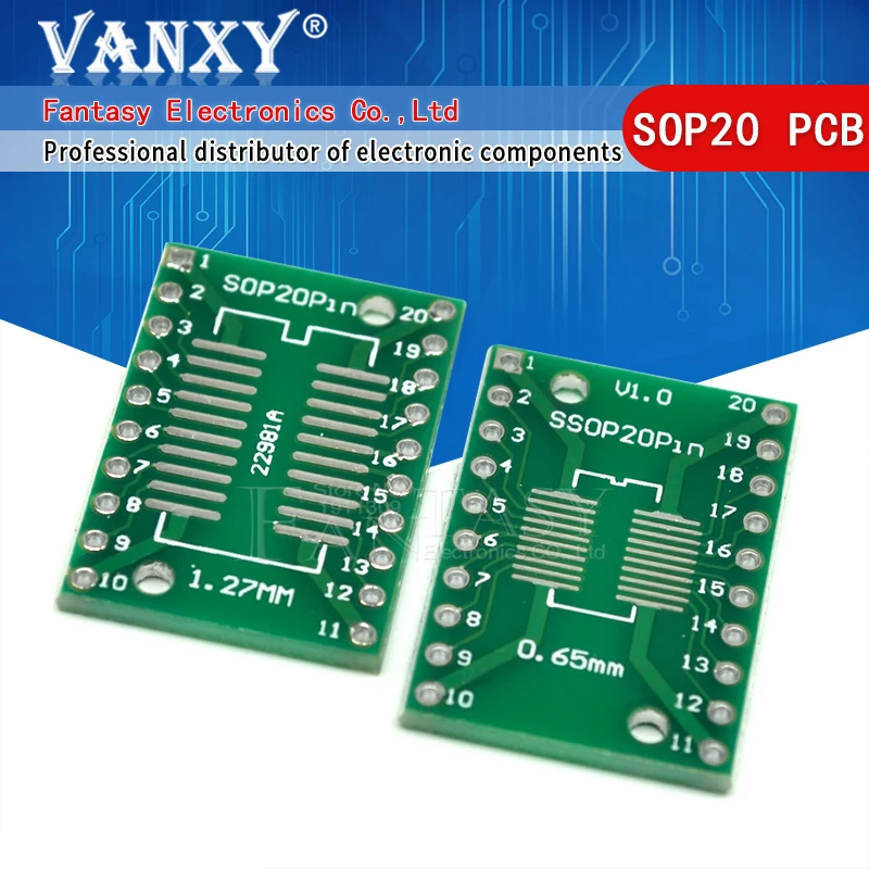 10 шт. TSSOP20 SSOP20 SOP 20 SOP20 к DIP20 печатная плата переноса DIP Pin шаг адаптер|adapter board|adapter