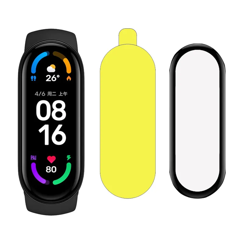 Пленка высокой четкости и прозрачности для Xiaomi Mi Band 6 защитная пленка мягкая