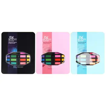 

Solid Watercolor Paint Set 36 Colors Art Set With Water Brush Pen Watercolor Painting Pigment